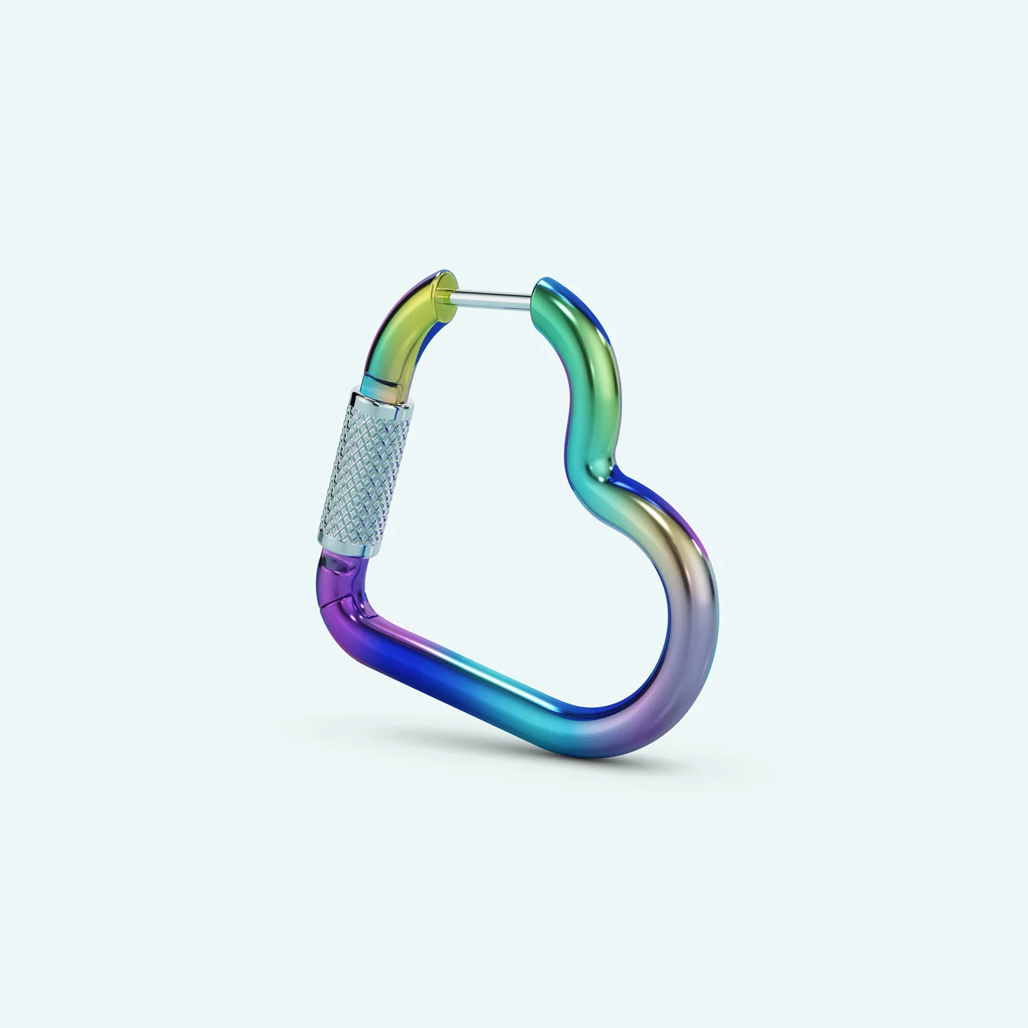 Mini Heart Carabiner Earring - Image 8
