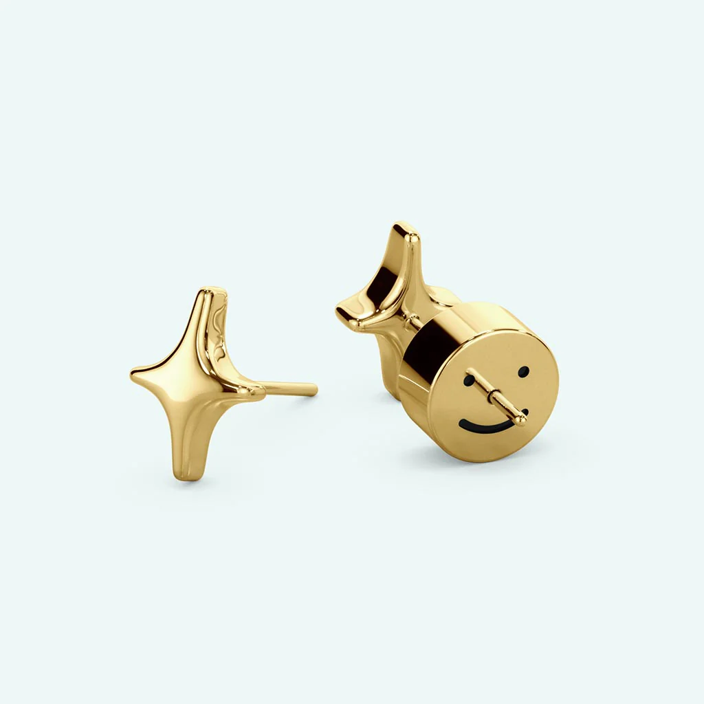 Puffy Stud Earrings - Lil' Sparkle - Image 6
