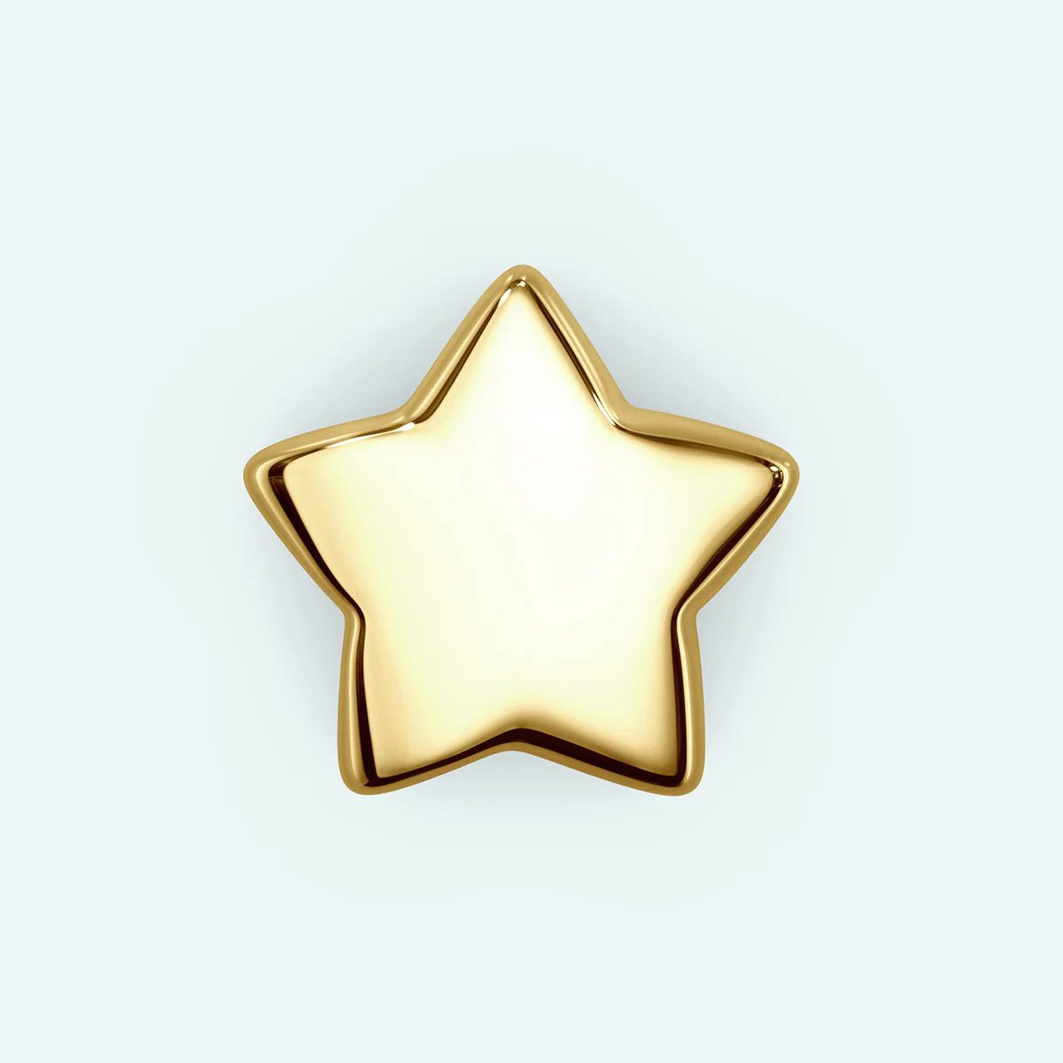 Puffy Stud Earrings - Star - Image 4